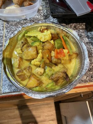 Lamb curry - awesome creamy flavours!  at Happy Veggie House in Calgary