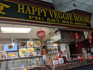 Storefront at Happy Veggie House in Calgary