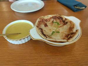 Yellow curry and roti at Thaiburi  in Modesto