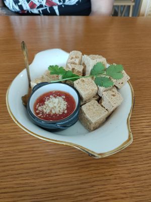 Popcorn tofu at Thaiburi  in Modesto