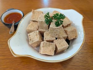 Popcorn tofu at Thaiburi  in Modesto
