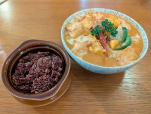 Pumpkin Curry with Brown rice at Thaiburi  in Modesto