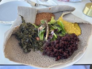 ☝🏽Vegan sampler  at Red Sea Eritrean & Ethiopian Cuisine in Oakland Park