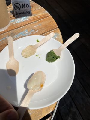 Ice cream samples  at Sumekamicha in Kyoto