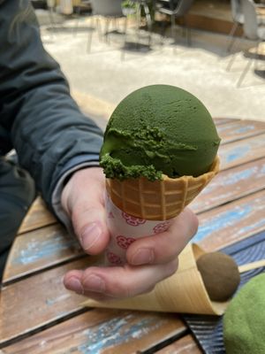 6% matcha gelato - delicious !  at Sumekamicha in Kyoto