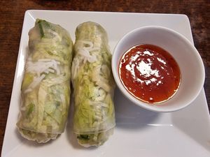 Summer roll (veganized w/o eggs and prawn) at Pho 74 in Budapest