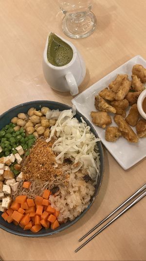 Vermicelli Lei Cha and Hericium Mushroomm  at Idealite - Queensbay Mall in Penang