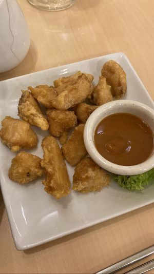 Side of fried hericium mushrooms. Delicious and not greasy   at Idealite - Queensbay Mall in Penang