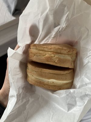 Two white bean cakes   at Gozasoro - JR Kyoto Isetan in Kyoto