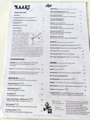 Menukaart (2) 10-2022 at De Tuin Van De Smid in Leiden