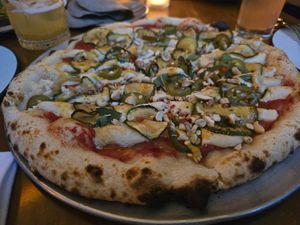 Vegan pizza. Forgot the name but its the only one at CHUI in Mexico City