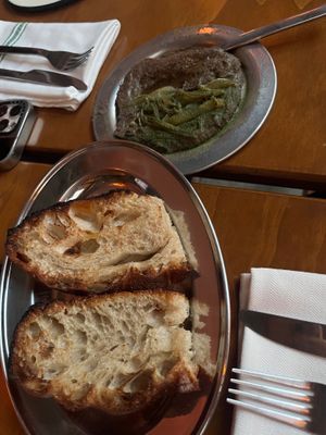 A mushroom dip with bread - vegan. at CHUI in Mexico City