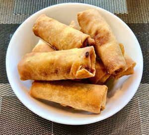 Spring rolls at The Garden in Dubai