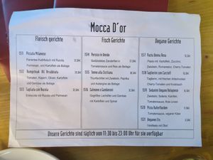 Saisonal menu (April 2025) at Mocca D'or in Muenster