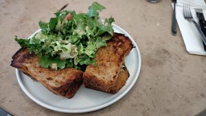 Kimchi Toast (made vegan by skipping cheese) at Café Irma  in Zurich