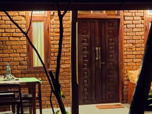 Outdoor dining  at Moss Forest Vegan  in Hadigalla