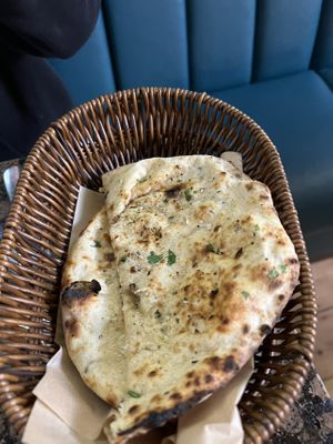 Garlic naan (veggie)  at Sarthi in Bath