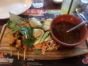 Vegan satay starter at Banana Tree - Wardour in London