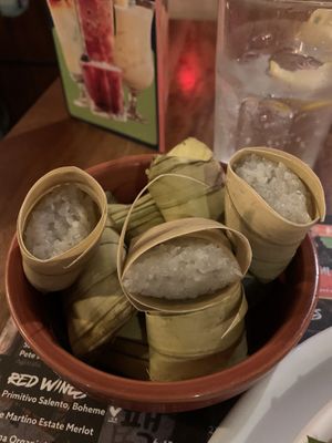 Palm leaf sticky rice  at Banana Tree - Wardour in London