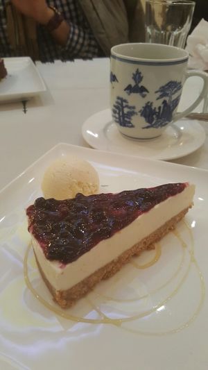 vegan cheesecake at Banana Tree - Wardour in London