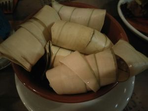 sitcky rice in palm leaves at Banana Tree - Wardour in London
