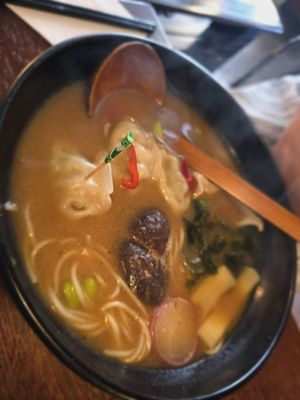 Vegan Ramen (with Vegan gyozas) at Banana Tree - Wardour in London