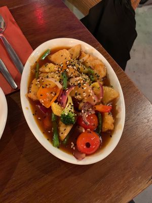 Vegan “bites” - soy chicken at Banana Tree - Wardour in London