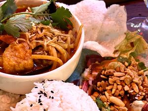 Vegan coconut Kari. AMAZINGLY TASTY!!!  at Banana Tree - Wardour in London