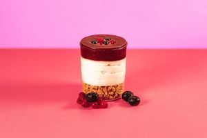 Not a Cheesecake: veg cheesecake with mixed Berries topping at Green M'ama  in Rome