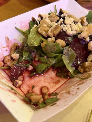 I wish marinated beetroot has less sour and tangy flavor to make better taste harmony with rocket and walnut. Somehow I felt ingredient combination is not well selected for this... at Green M'ama  in Rome