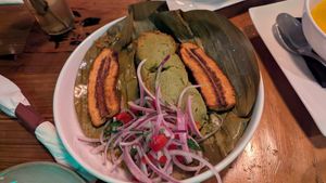 Vegan tamalito verde at Mishqui Peruvian Bistro in Madison