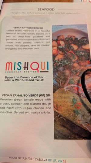 Menu specials at Mishqui Peruvian Bistro in Madison