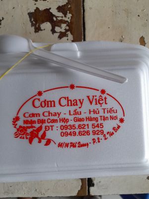 Details on my take away box at Cơm Chay Việt in Ho Chi Minh City