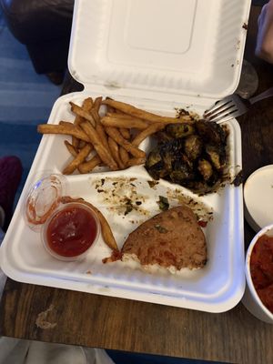 I’m happy that they have vegan options but the vegan schnitzel is a RIP OFF. It’s so small and bland, just overall BAD. Do not recommend!!!   at Kiez Küche & Beer Garden  in Los Angeles