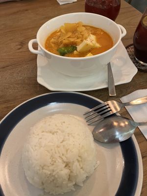 Red curry  at Suraya Bangkok Hostel & Kitchen in Bangkok
