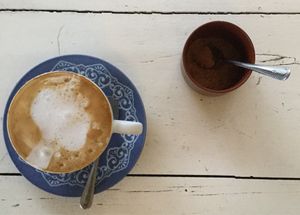 coconut milk latte  at DAO of Life in Sihanoukville