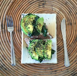 spinach and avocado toast at DAO of Life in Sihanoukville
