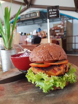 Vegan burger ?  at DAO of Life in Sihanoukville