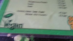 menu at One Love Bar in Koh Phangan