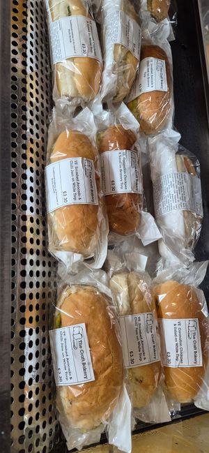 Vegan labelled rolls at The Craft Bakery  in Sheringham