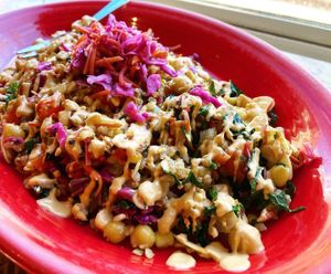 vegan salad at Dam Good Tacos in Fort Collins