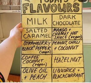 Flavour examples. Always well labelled at Mary's Milk Bar  in Edinburgh