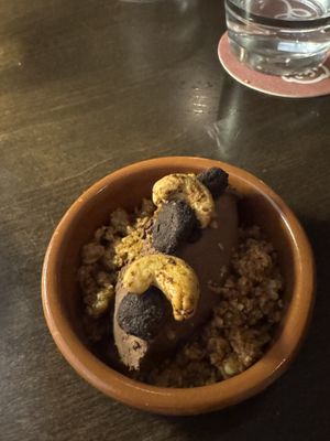 Vegan chocolate mouse with cashew and oat crumble   at Dear Friend Bar in Dartmouth