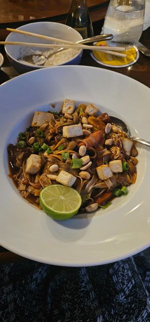 Pad Thai tofu at Red Ruby Asian Restaurant in Ayia Napa