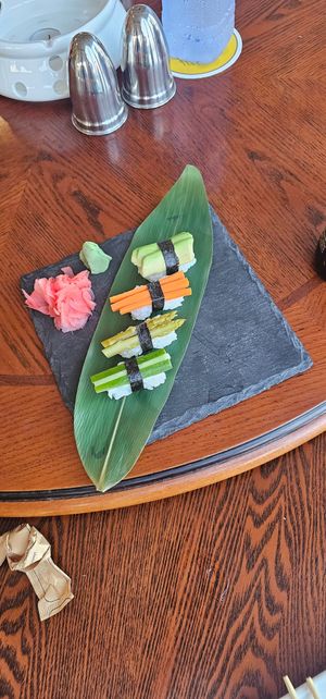 vegetable nigiri at Red Ruby Asian Restaurant in Ayia Napa
