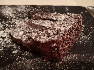 Fudge Cake at Vivido Bar & Restaurant in Harrogate