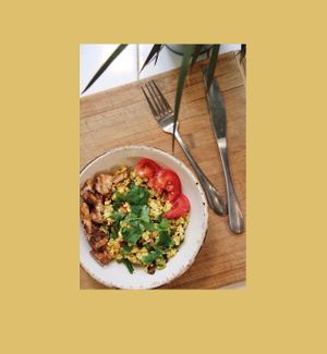 Scramled tofu  at Nym Kitchen in Moscow