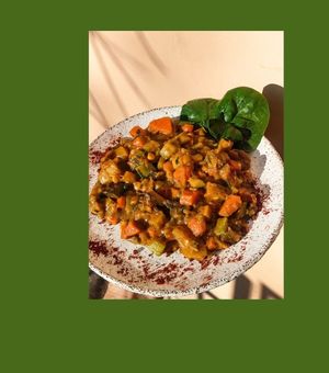 Vegetables in coconut carry  at Nym Kitchen in Moscow