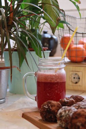 Tea with raspberry and rosemary at Nym Kitchen in Moscow