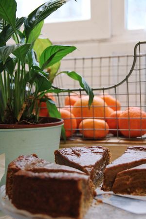 Pie with dates and pumpkin at Nym Kitchen in Moscow
